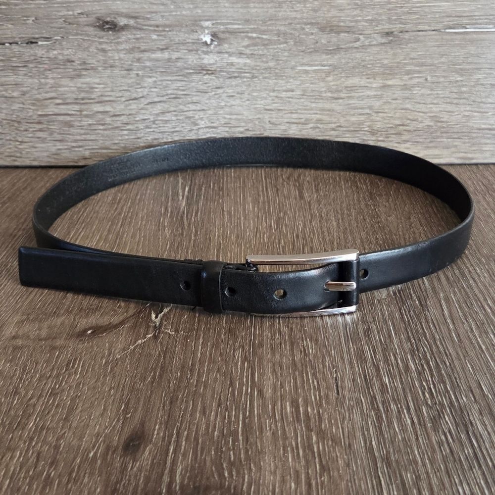 Banaba Republic Italian Leather Belt - Black, Medium